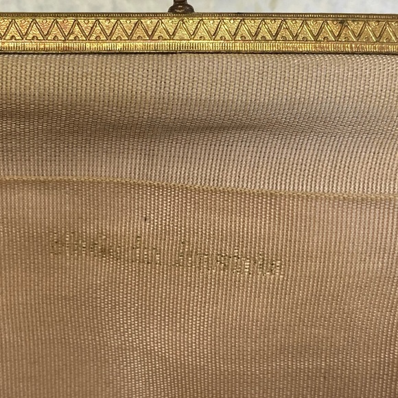 Vintage AUSTRIAN Petite Point Floral Tapestry Evening Handbag Purse - Picture 11 of 13